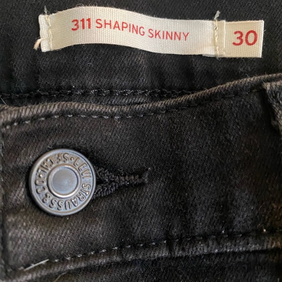LEVI 311 Shaping Skinny BLACK Jeans width 30 length 28 12 - Picture 5 of 6